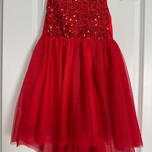 Girls Cat & Jack Red Sequin Dress